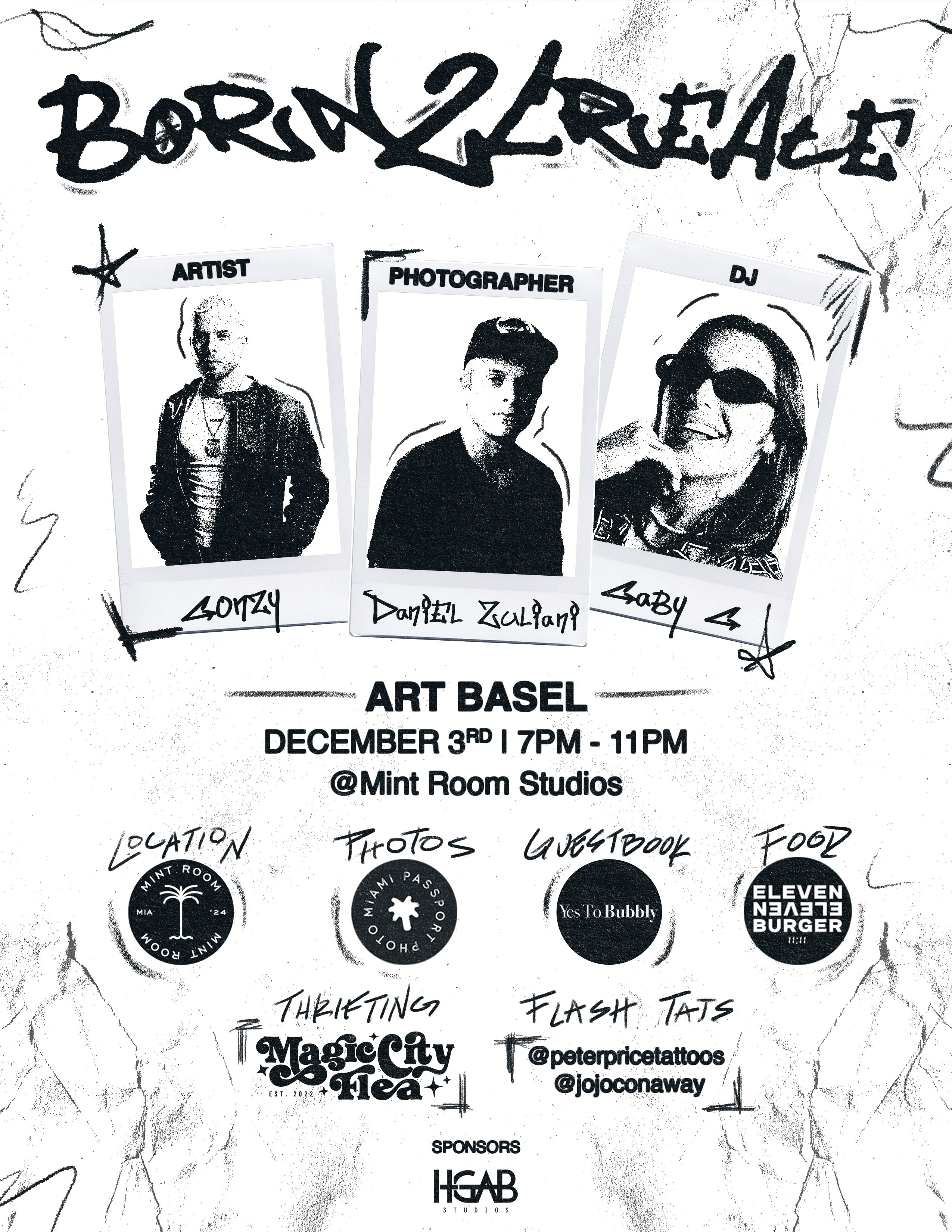 Born2Create Art Basel event poster